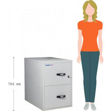 Load image into Gallery viewer, Second hand Chubb two drawer fire resistant filing cabinet