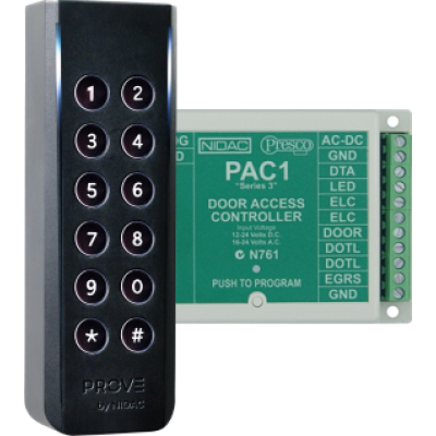 Nidac BDF62C Architrave Keypad/reader Single Door Access Control Kit