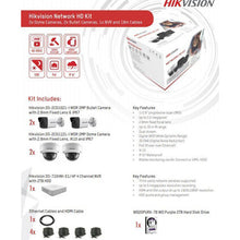 Load image into Gallery viewer, Hikvision Network HD Kit: 2x Dome Cameras and 2x Bullet Cameras